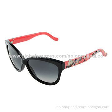 Acetate Mirror Lens Wayfarer Cat-shaped Sunglasses, 100% UVA/UVB Protection